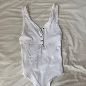 Abercrombie & Fitch Kids White Ribbed Bodysuit